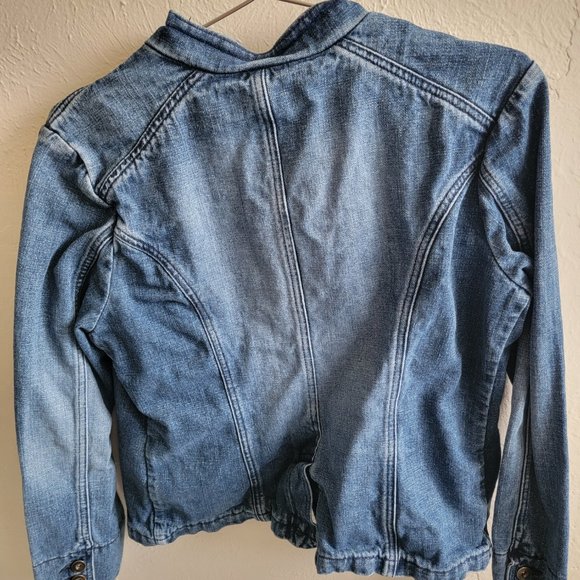 XL Mossimo Juniors/Womens Jean Cotton Utility Jacket - Picture 2 of 7